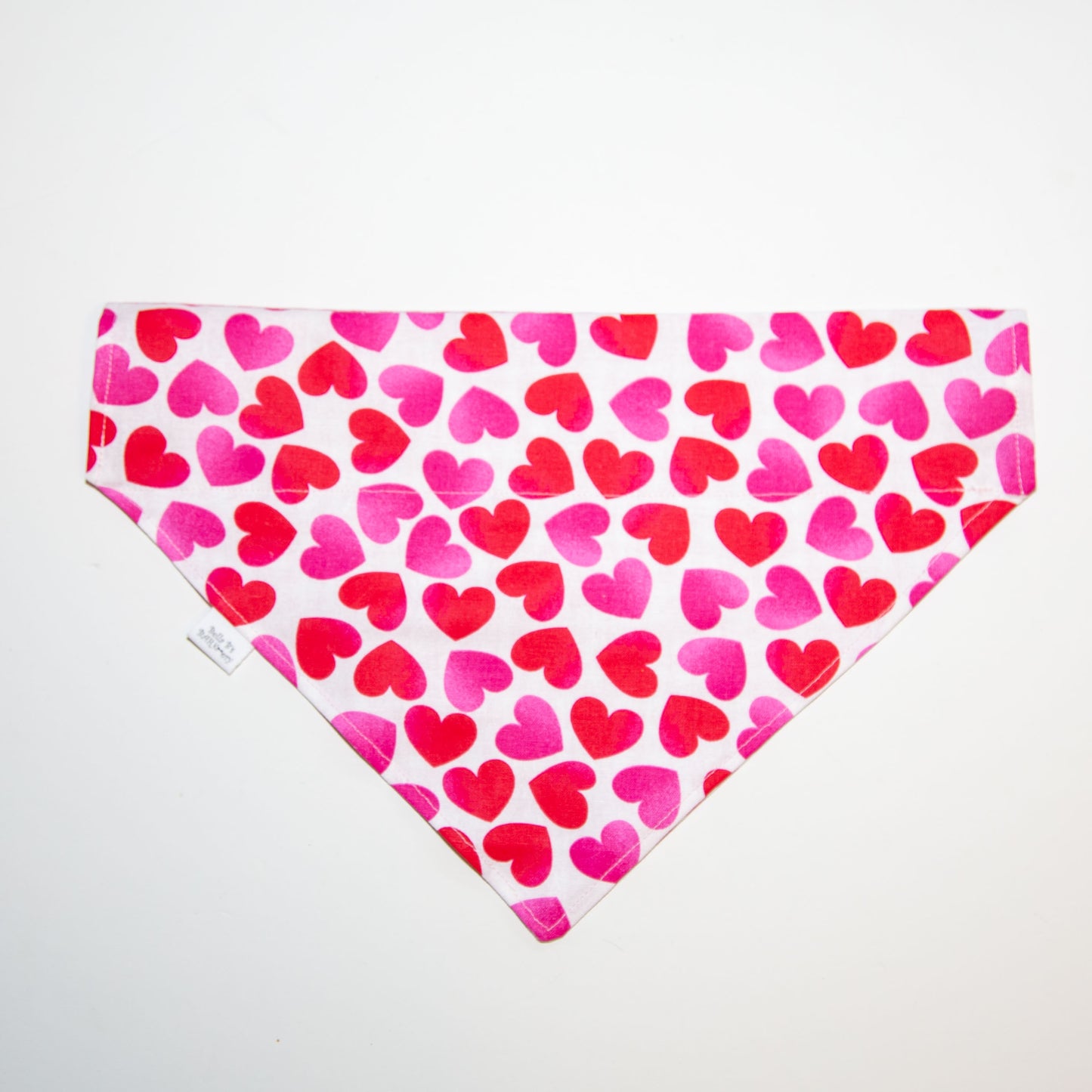 Pink Gingham and Hearts Valentines Day Bandana