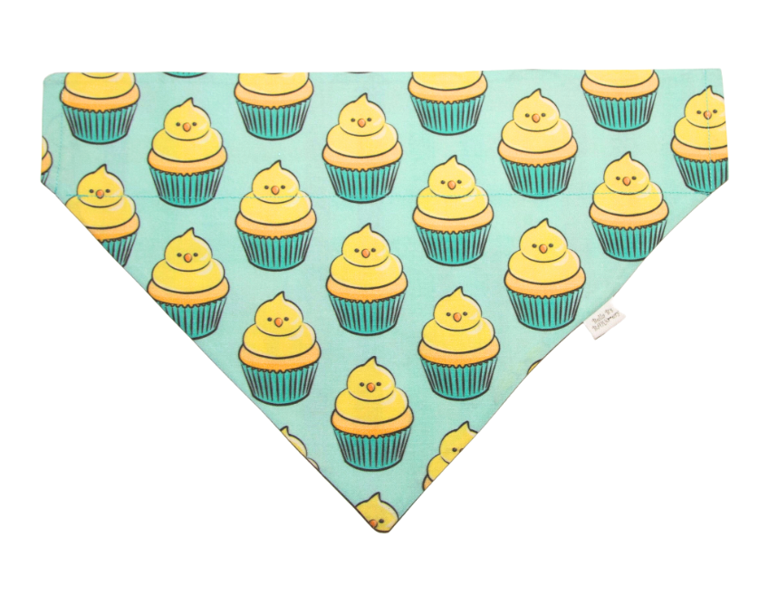 Easter Chick Cupcakes Plaid Dog Bandana