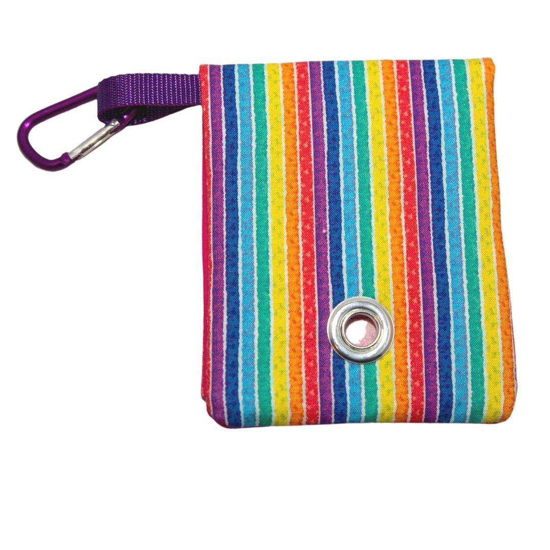 Bright Rainbow Stripes Dog Leash Bag-Poop Bag Dispenser