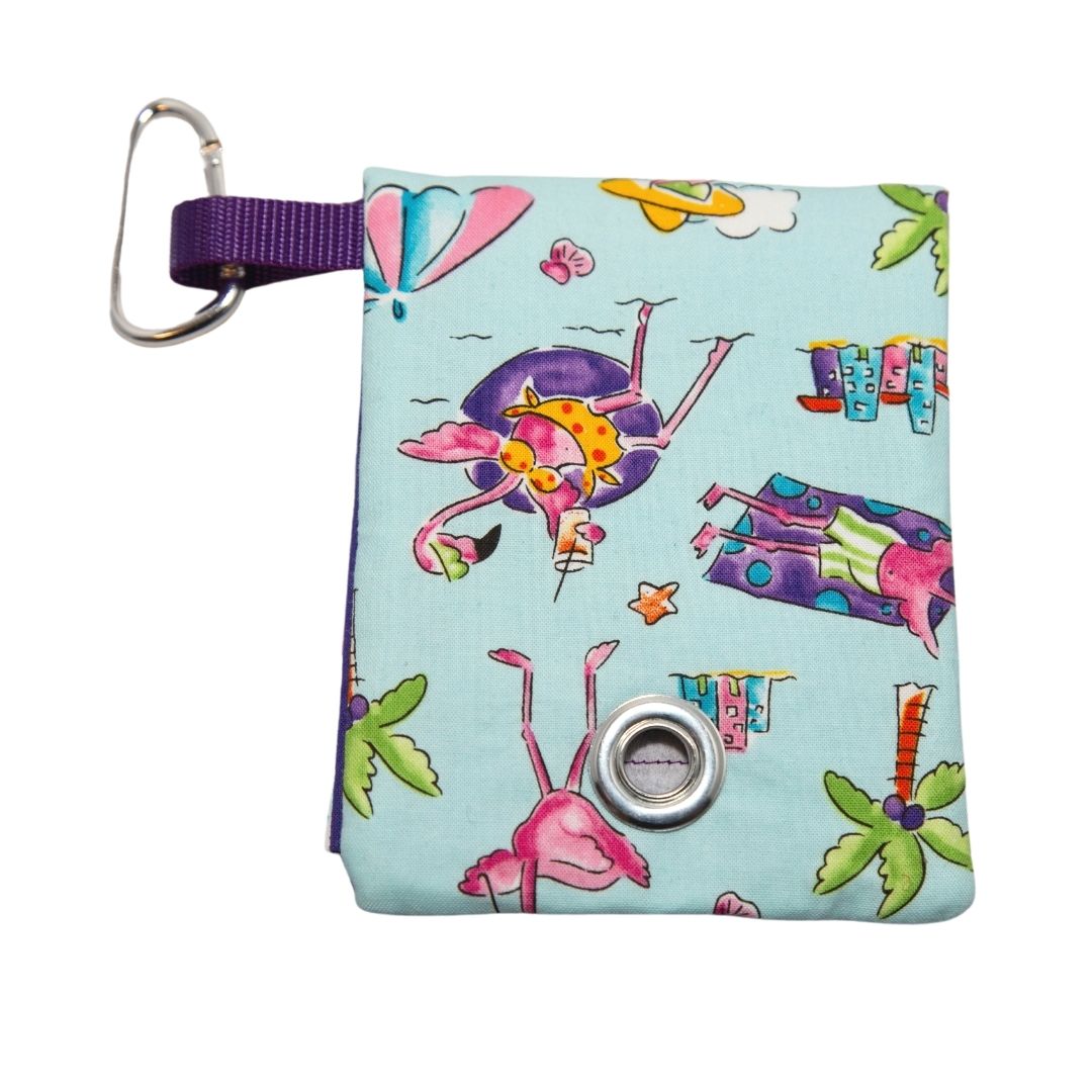 Flamingo Dog Leash Bag-Poop Bag Dispenser