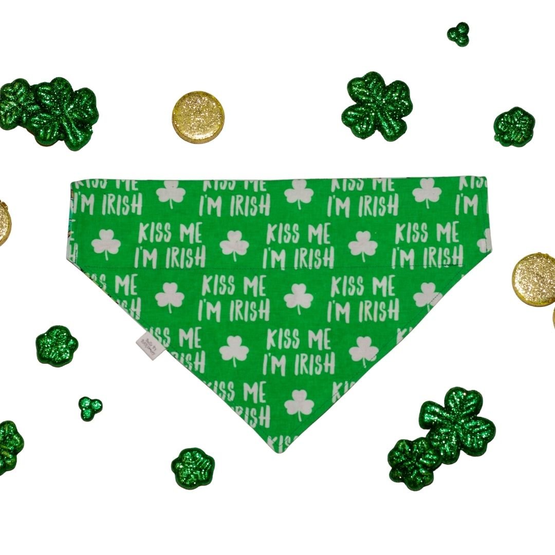 St Patricks Day Lucky Donuts Reversible Dog Bandana