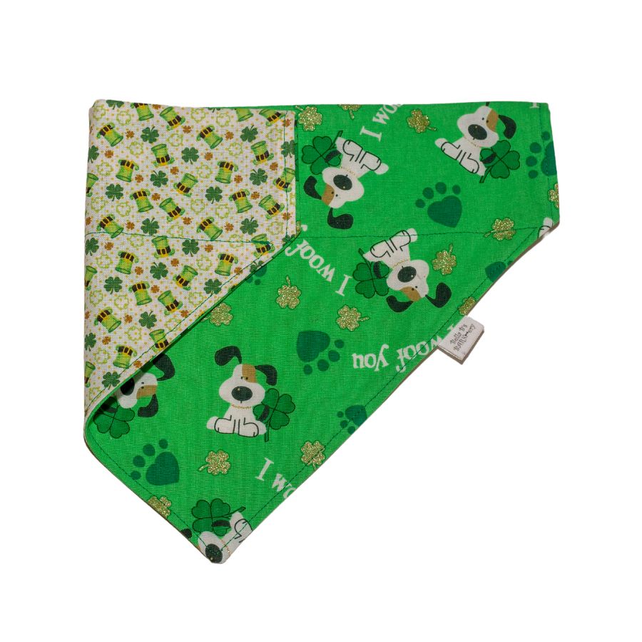 Leprechaun Hat and Clover St. Patricks Day Dog Bandana