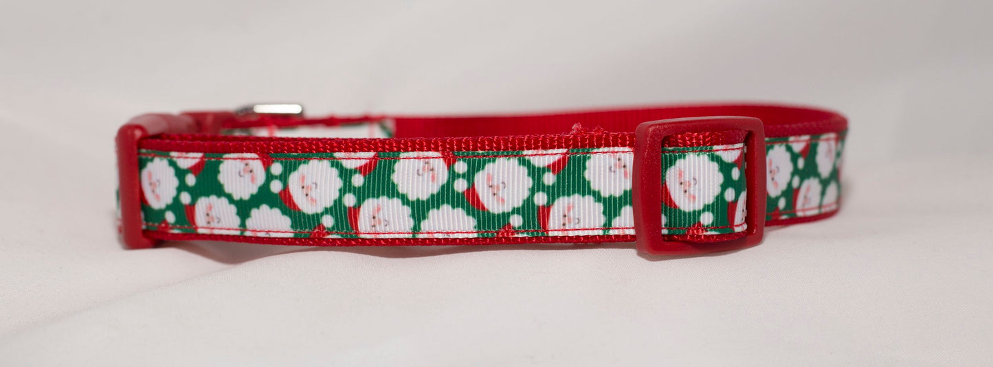 Little Santas Christmas/Holiday Dog Collar (3/4"" Wide)