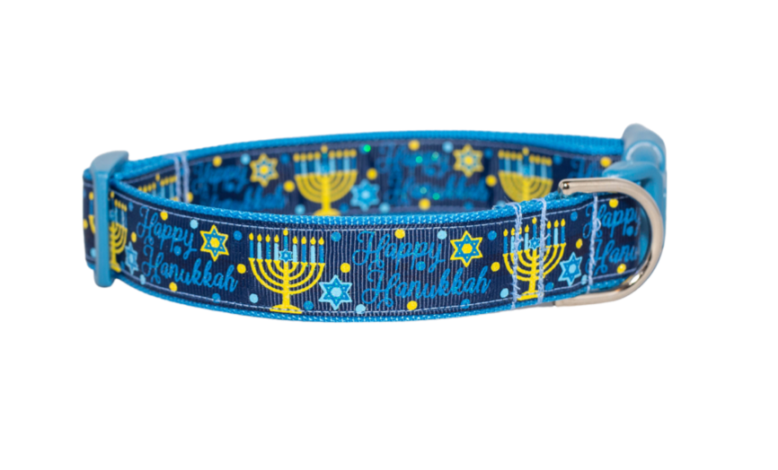 Hanukkah Menorah Dog Collars