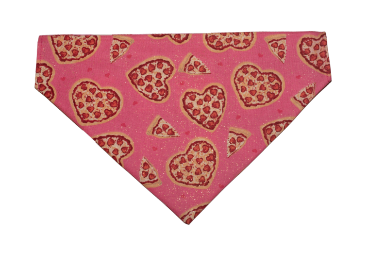 Heart Pizza Dog Bandana