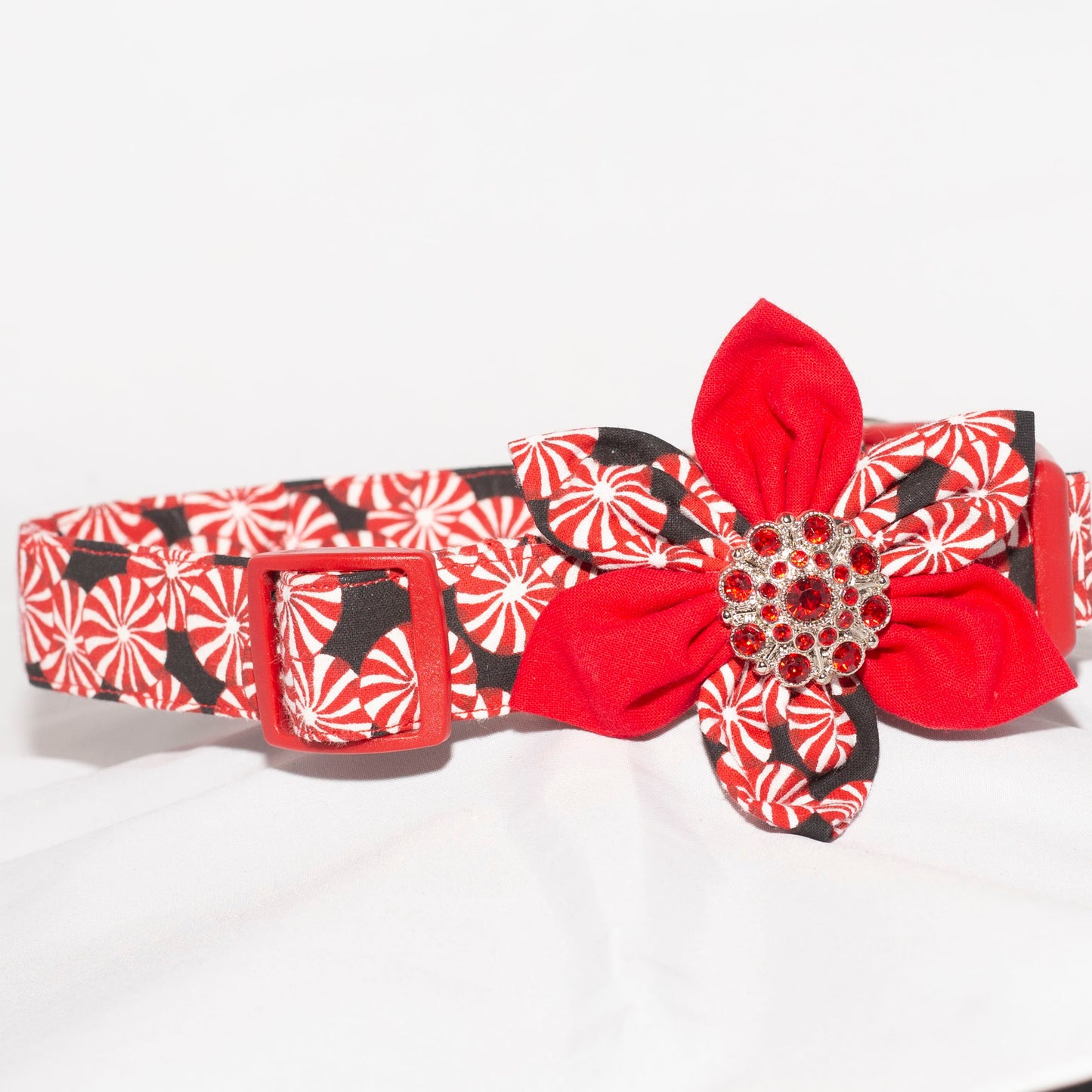 Peppermint Candies Christmas Dog Collar Bundle (1" wide)