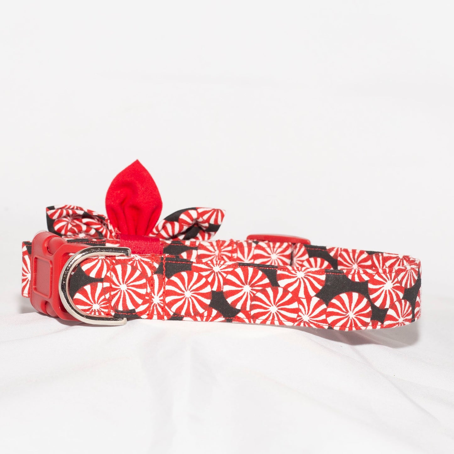 Peppermint Candies Christmas Dog Collar Bundle (1" wide)