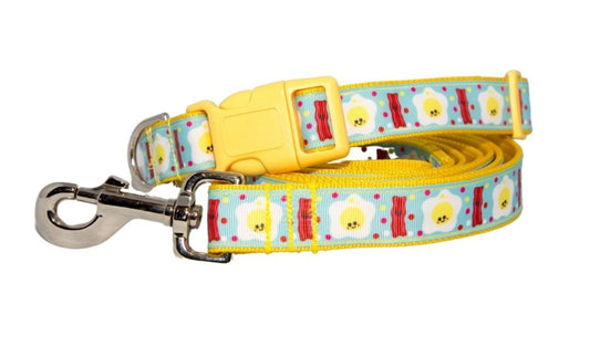 Eggs and Bacon leash for Oscar