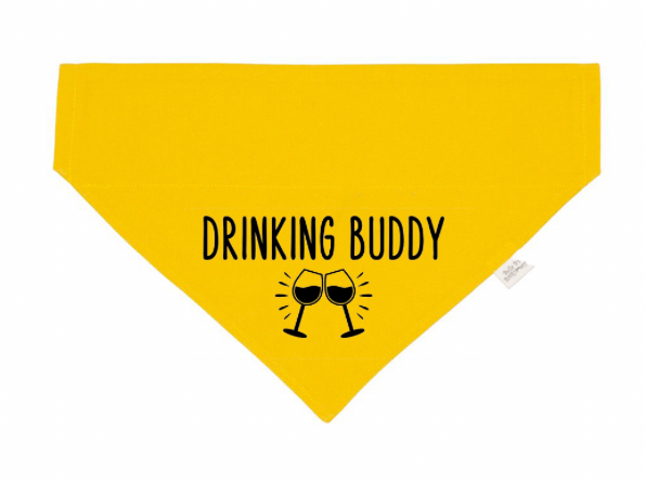 Wine Drinking Buddy Dog Bandana