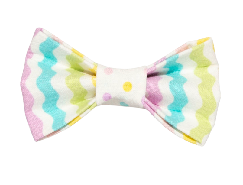 Spring/Easter Stripes and Polka Dots Dog Bow Ties