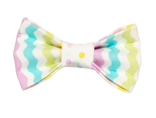 Spring/Easter Stripes and Polka Dots Dog Bow Ties