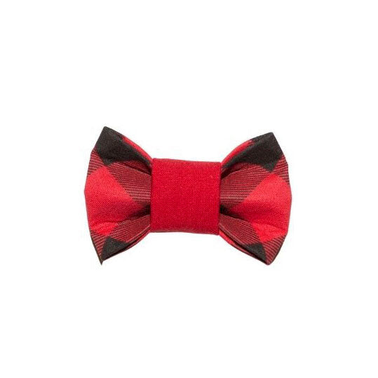 Red Buffalo Plaid Bow Tie For Dogs