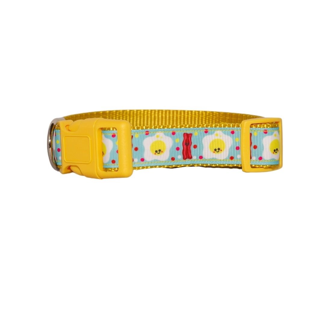 Bacon and Eggs Dog Collar or Set (1" Wide)