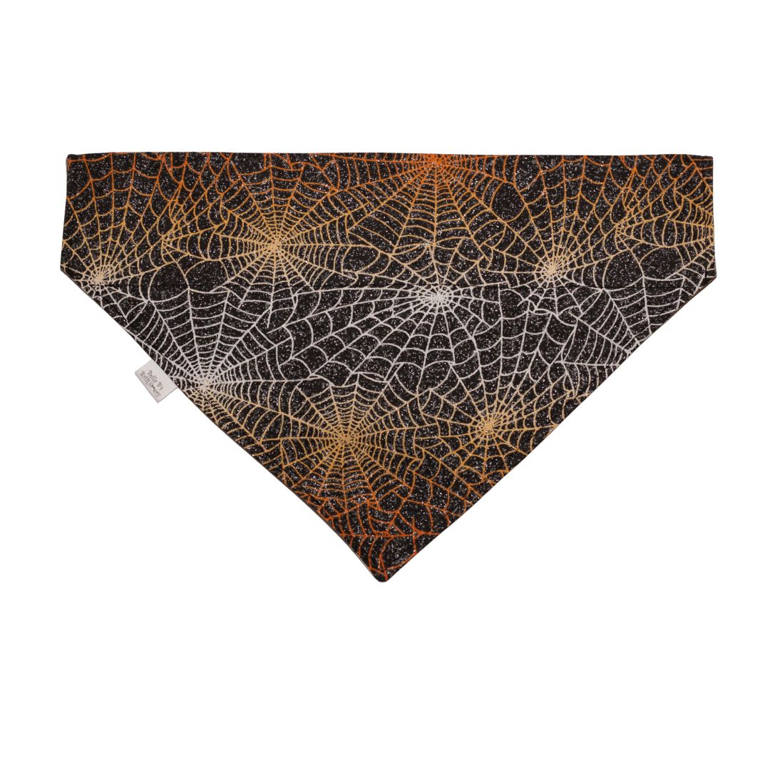 Spider Webs and Skulls Dog Bandana