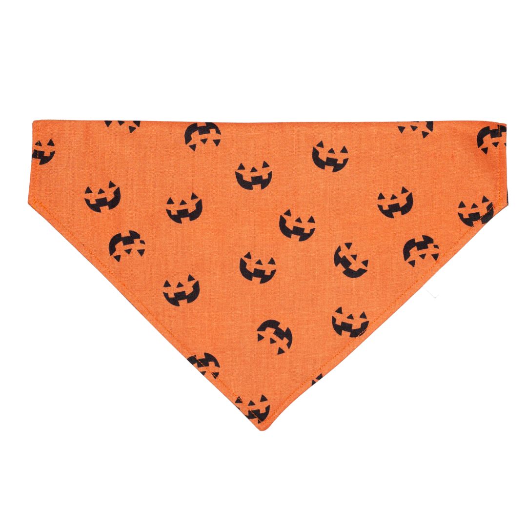 Jack-O-Lantern Plaid Dog Bandana
