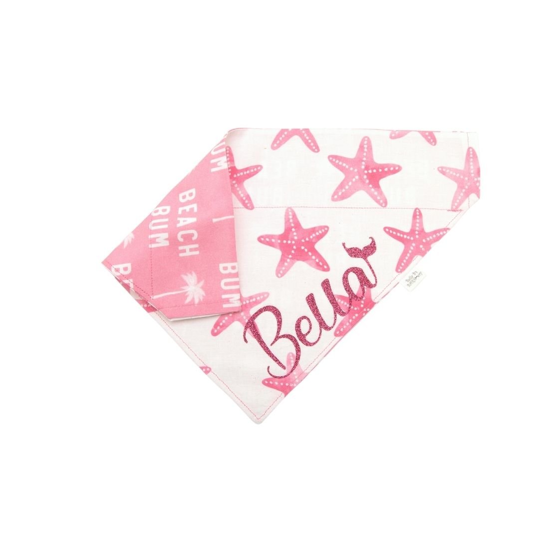 Pink Starfish / Beach Bum Dog Bandana