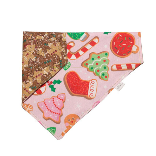 Pink Holiday Cookies with Gingerbread People