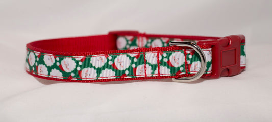 Little Santas Christmas/Holiday Dog Collar  (3/4"" Wide)