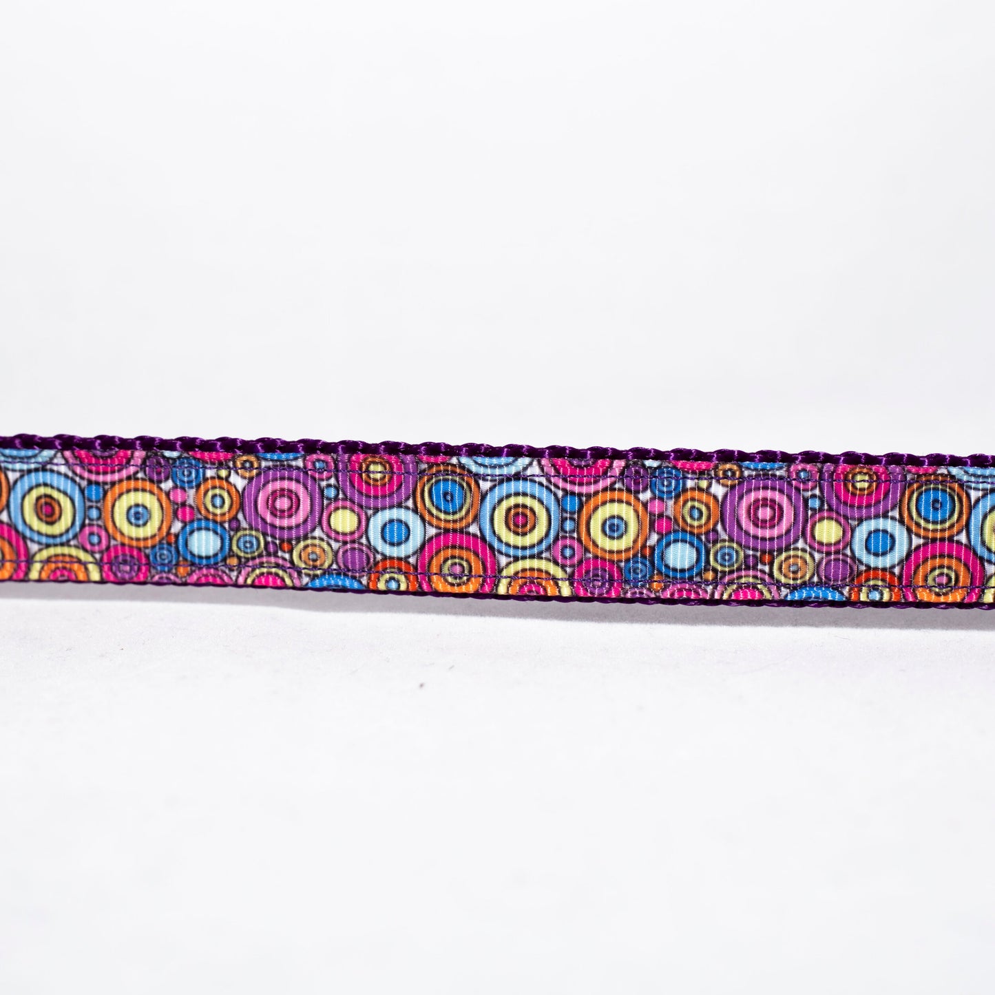 Multi Colored Circles Collar and Leash (3/4" Wide)