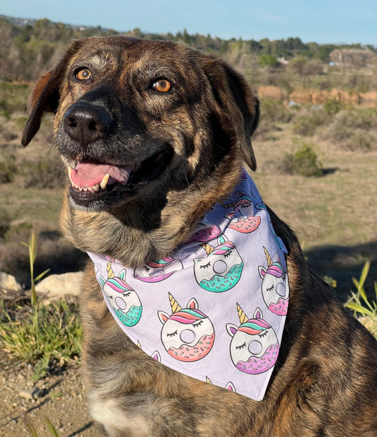 Unicorn Donuts Dog Bandana