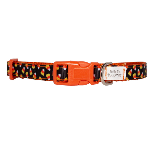 Candy Corn Dog Halloween Collar (3/4" Wide)