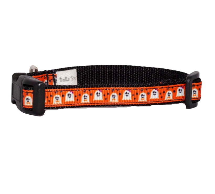 Little Ghosts Dog Collar (3/8"-1/2") Different Sizes To Choose From