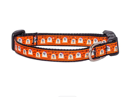 Little Ghosts Dog Collar (3/8"-1/2") Different Sizes To Choose From