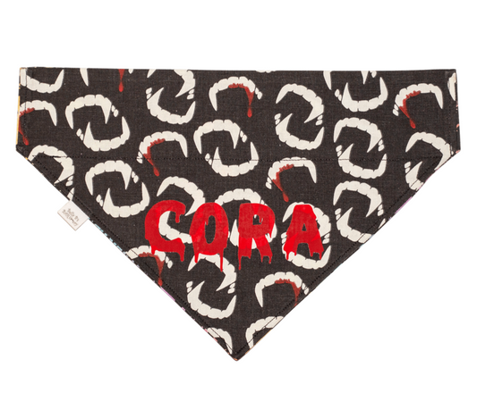 Vampire Teeth Glow In the Dark Dog Bandana