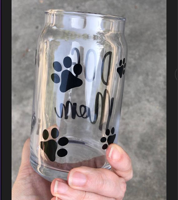 Dog Mom Glass