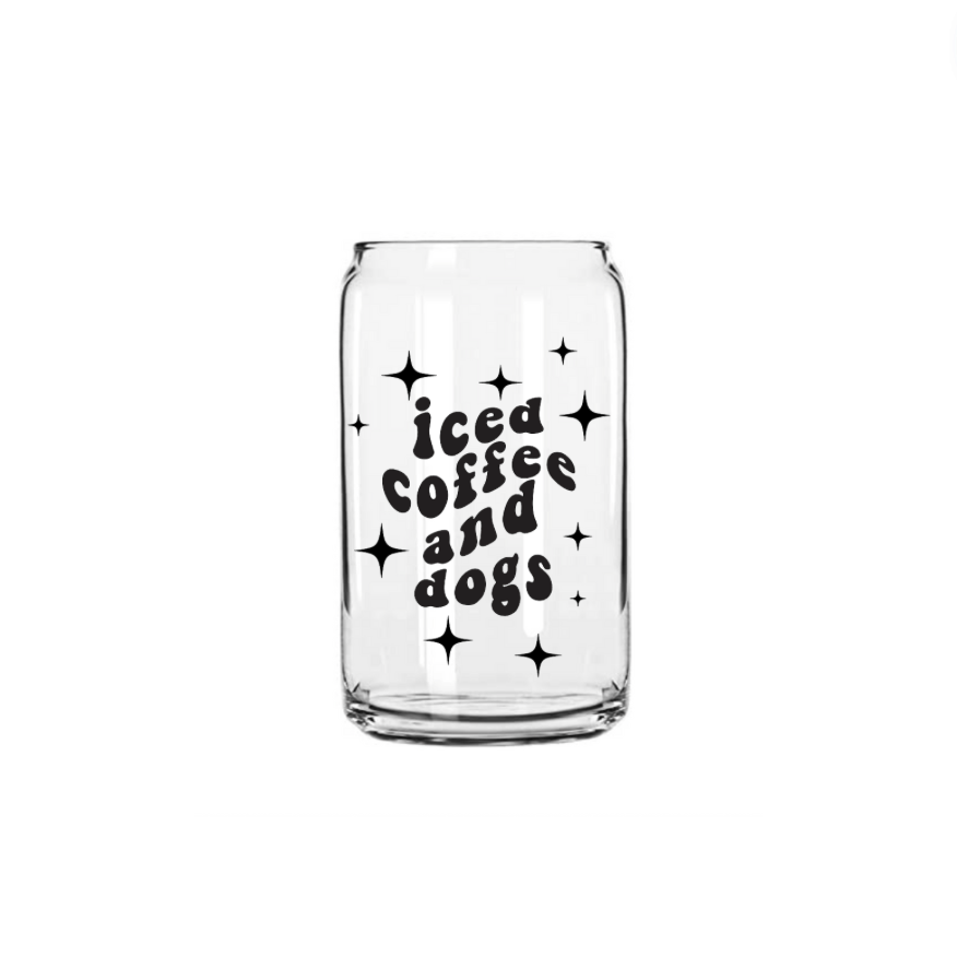 Iced Coffee and Dogs Glass