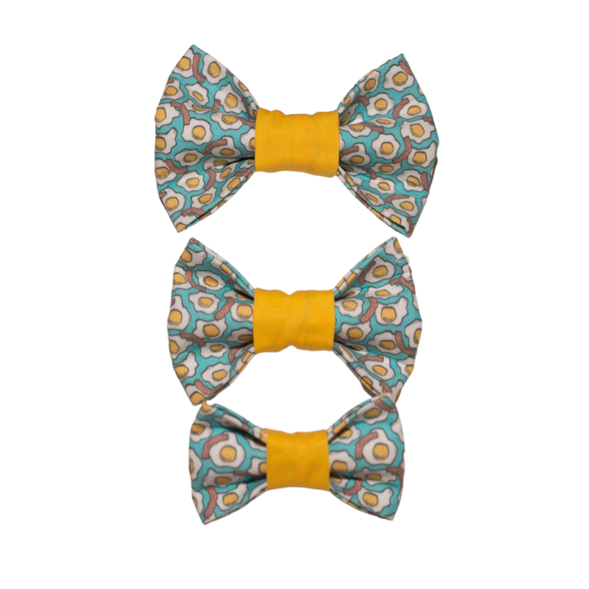 Bacon and Eggs Dog Bow Tie
