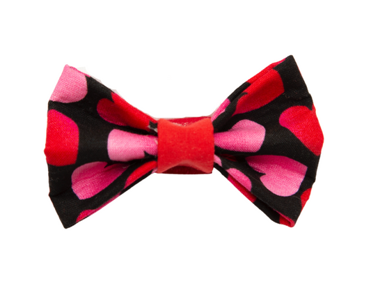 Valentine's Day Hearts Dog Bow Tie