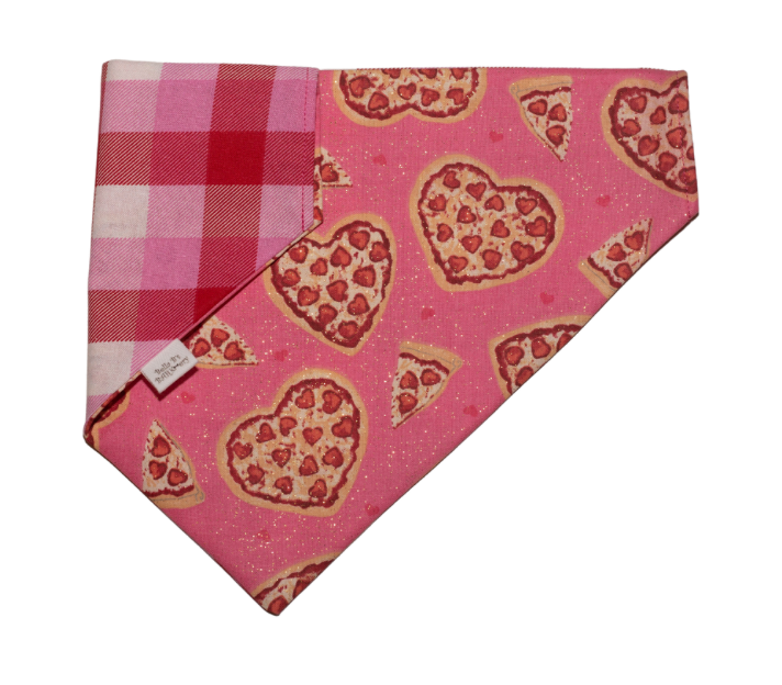 Heart Pizza Dog Bandana