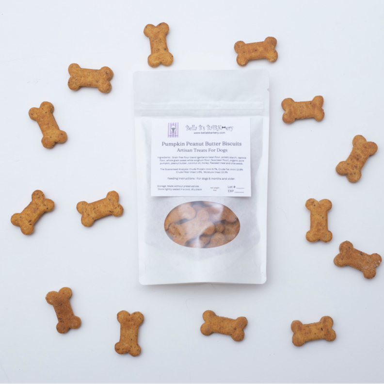 gluten free pumpkin peanut butter dog treats