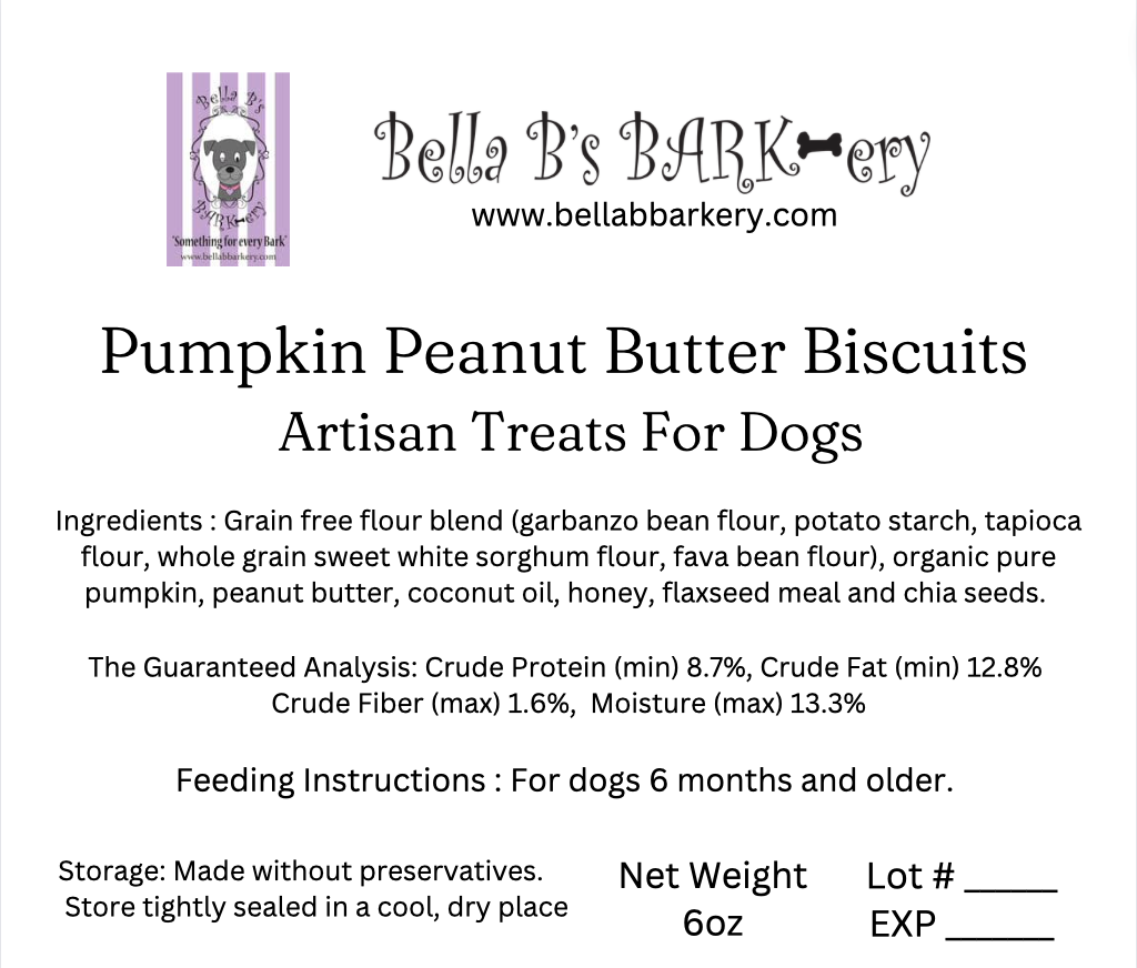 Peanut Butter Pumpkin Dog Treats