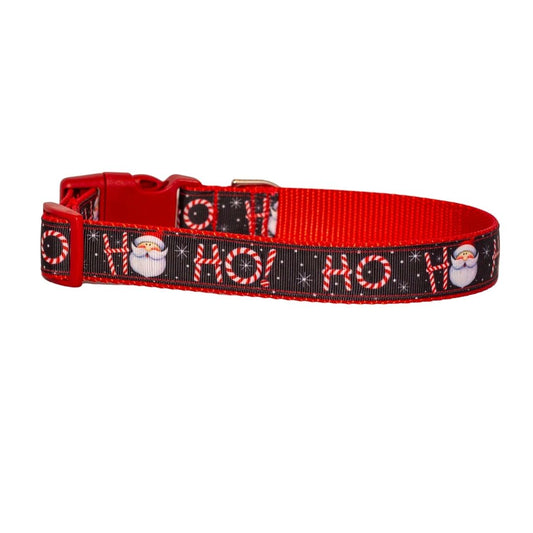 HO HO HO Santa Christmas/Holiday Dog Collar  (1" Wide)